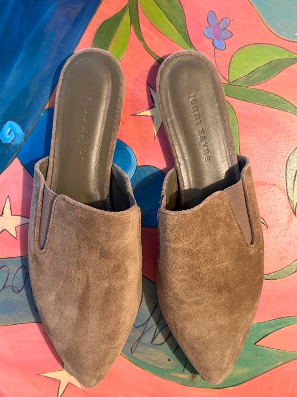 Jenni Kayne Brown Suede Slip-On Mule